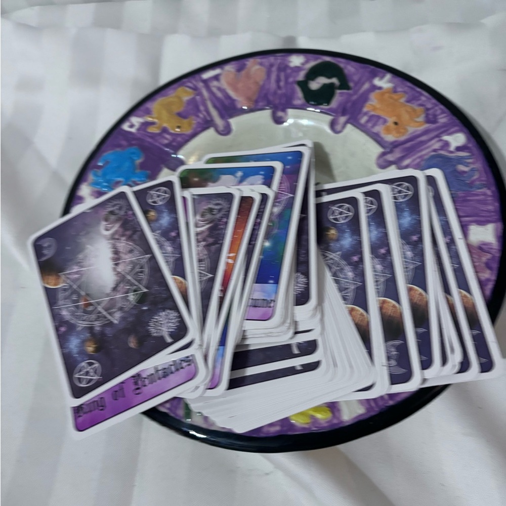 Tarot cards with decor